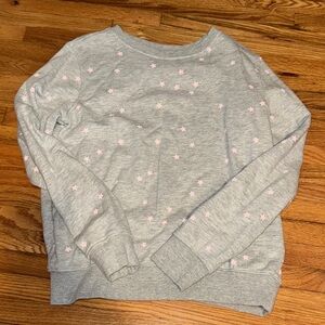 Gray Star Pattern Kids Sweatshirt